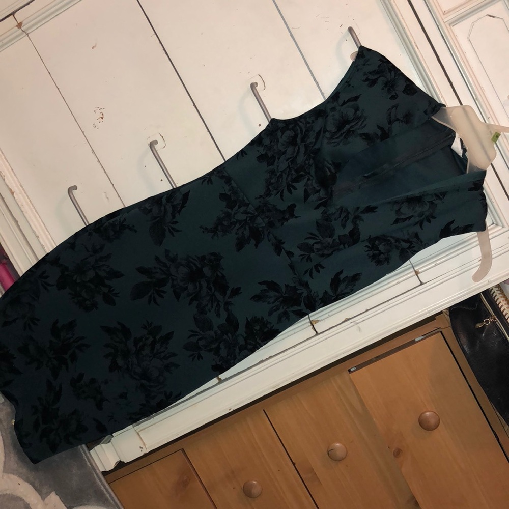 Black & teal dress